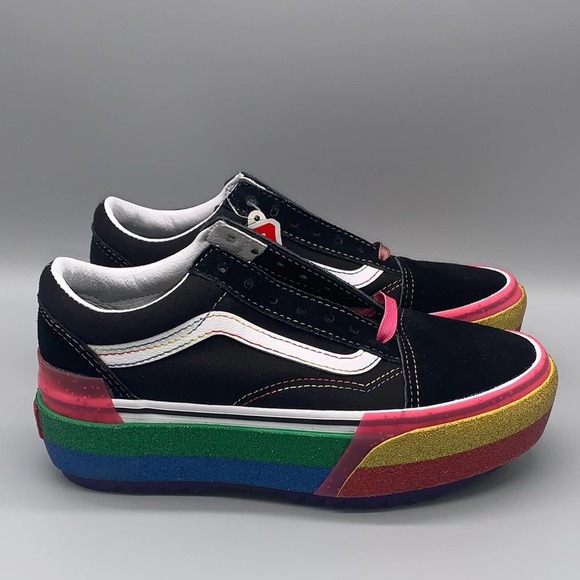 Vans Shoes - Vans Old Skool Stacked 'Glitter - Black Rainbow'